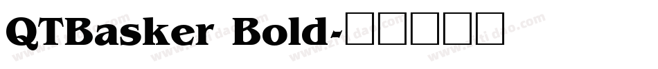 QTBasker Bold字体转换
